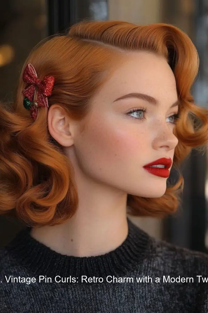 12. Vintage Pin Curls: Retro Charm with a Modern Twist