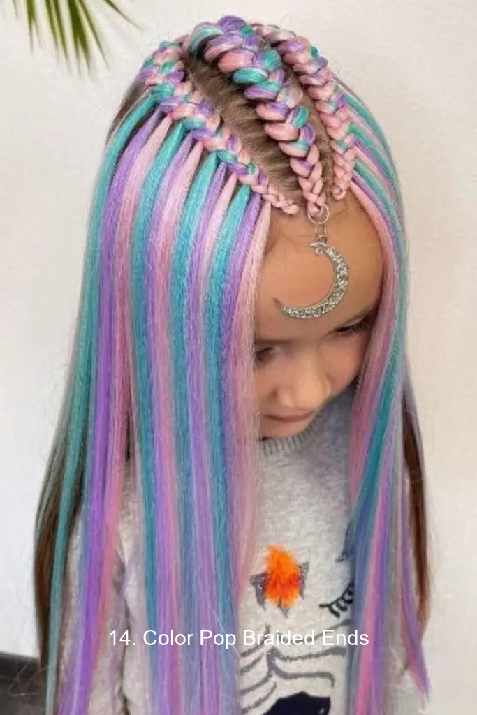 14. Color Pop Braided Ends