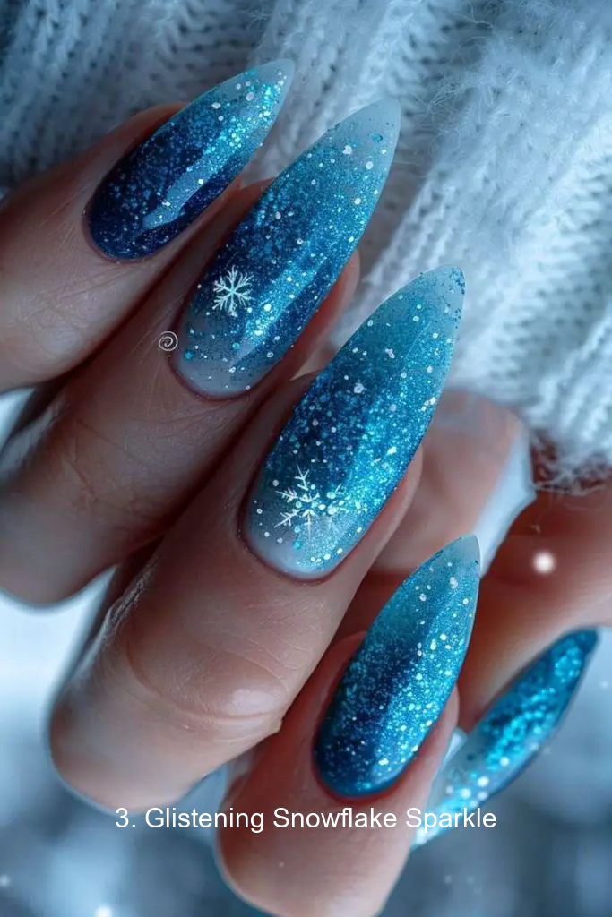 3. Glistening Snowflake Sparkle
